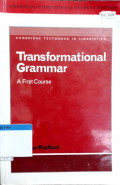 Transformational grammar : a first course