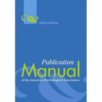 Publication manual of the american psychological association