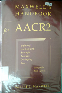 Maxwells handbook for AACR 2