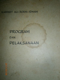 Kabinet Ali-roem-idham : program dan pelaksanaan