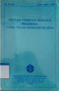 Daftar terbitan berkala Indonesia yang telah mempunyai ISSN