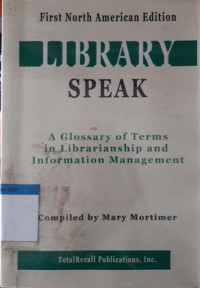 First North American Edition Library Speak