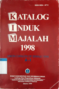 Katalog induk majalah 1998 : union catalog of serials 1998
