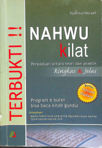 Image of Nahwu Kilat Perpaduan antara teori dan praktik ringkas & jelas : program 6 bulan bisa baca kitab gundul  (edisi kertas HVS) tahun 2021