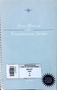 Style Manual for Communication Studies