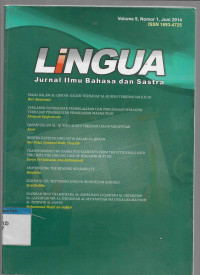 Lingua: jurnal ilmu bahasa dan sastra Vol. 9, No. 1 Tahun 2014