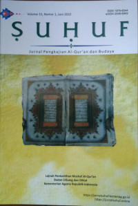 Image of Suhuf : jurnal pengkajian al-qur'an dan budaya tahun 2022