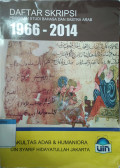 Daftar skripsi program studi bahasa dan sastra arab 1996-2014 : Fakultas Adab dan Humaniora UIN Syarif Hidayatullah Jakarta