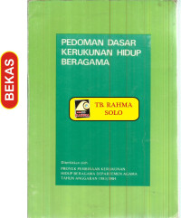 Image of Pedoman dasar kerukunan hidup beragama